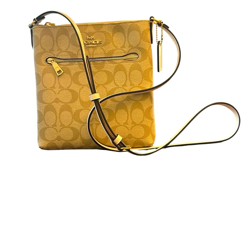 Coach Cream Crossbody Bag with Iconic Monogram